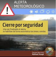 Por alerta climática cerrarán senderos del parque jueves y viernes