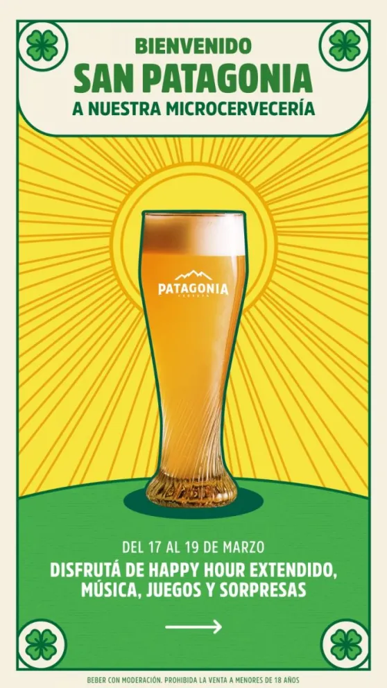  San Patricio se festeja en la Microcervecería con San Patagonia