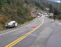 Choque fatal en la ruta 40: el conductor de un auto murió en el acto