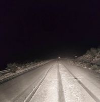 Nieve entre El Bolsón y Bariloche: piden extrema precaución
